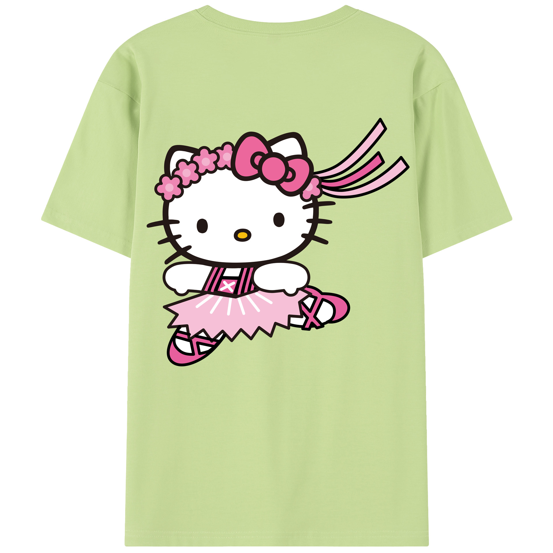 （画像用） Hello Kitty ハローキティ 綿100％半袖Tシャツ（背面プリント）